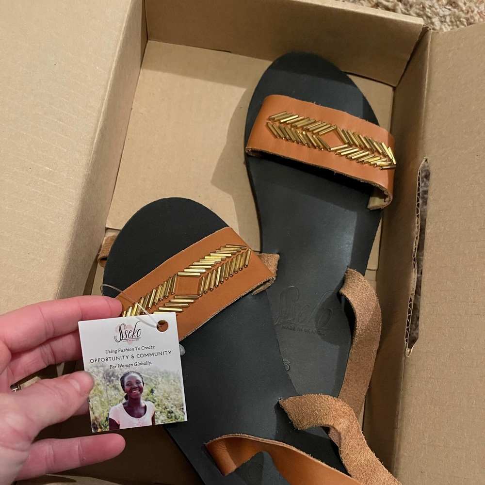 Brand New handmade Sandals size 6